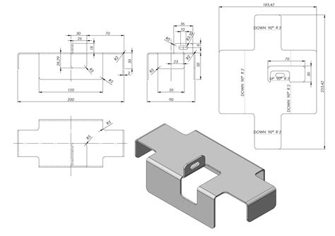 sheet metal models|simple sheet metal drawings.